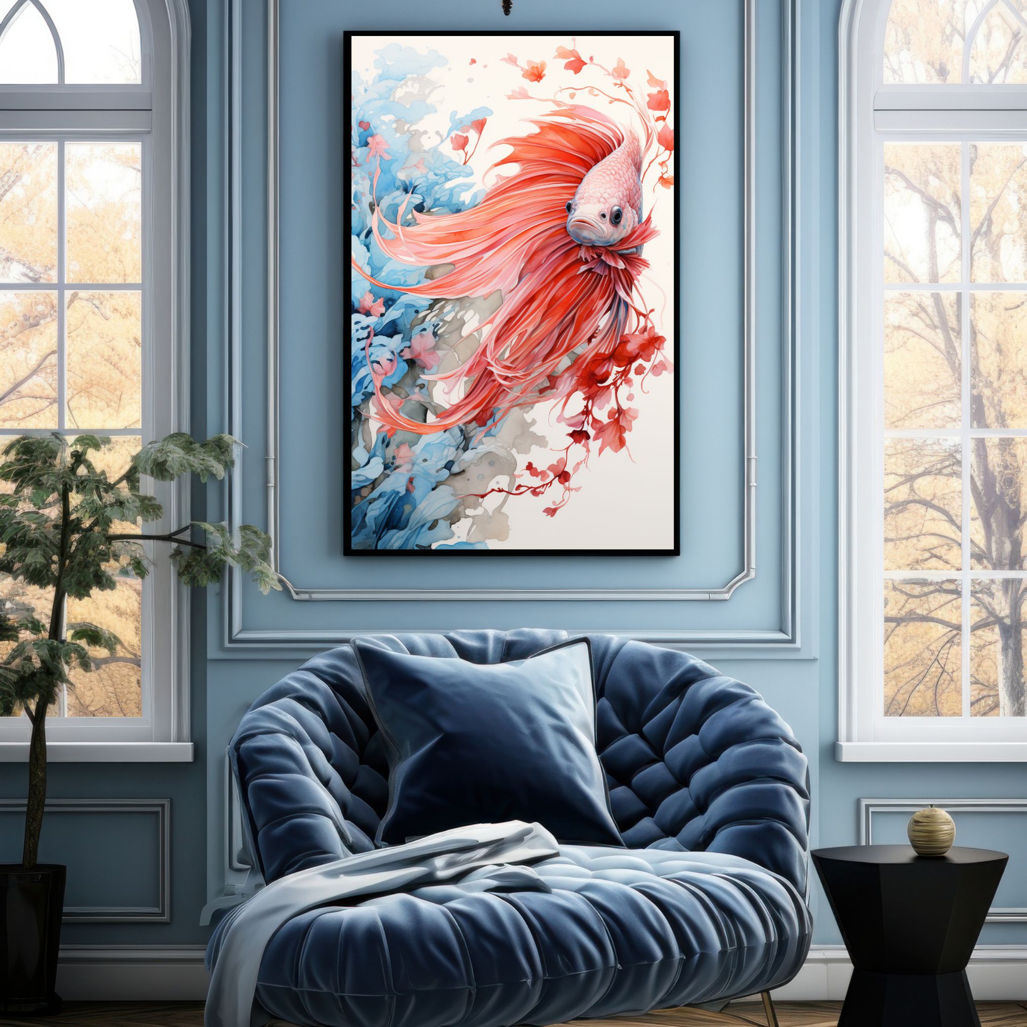 "AZURE DANCE: THE SIAMESE INK ELEGANCE"