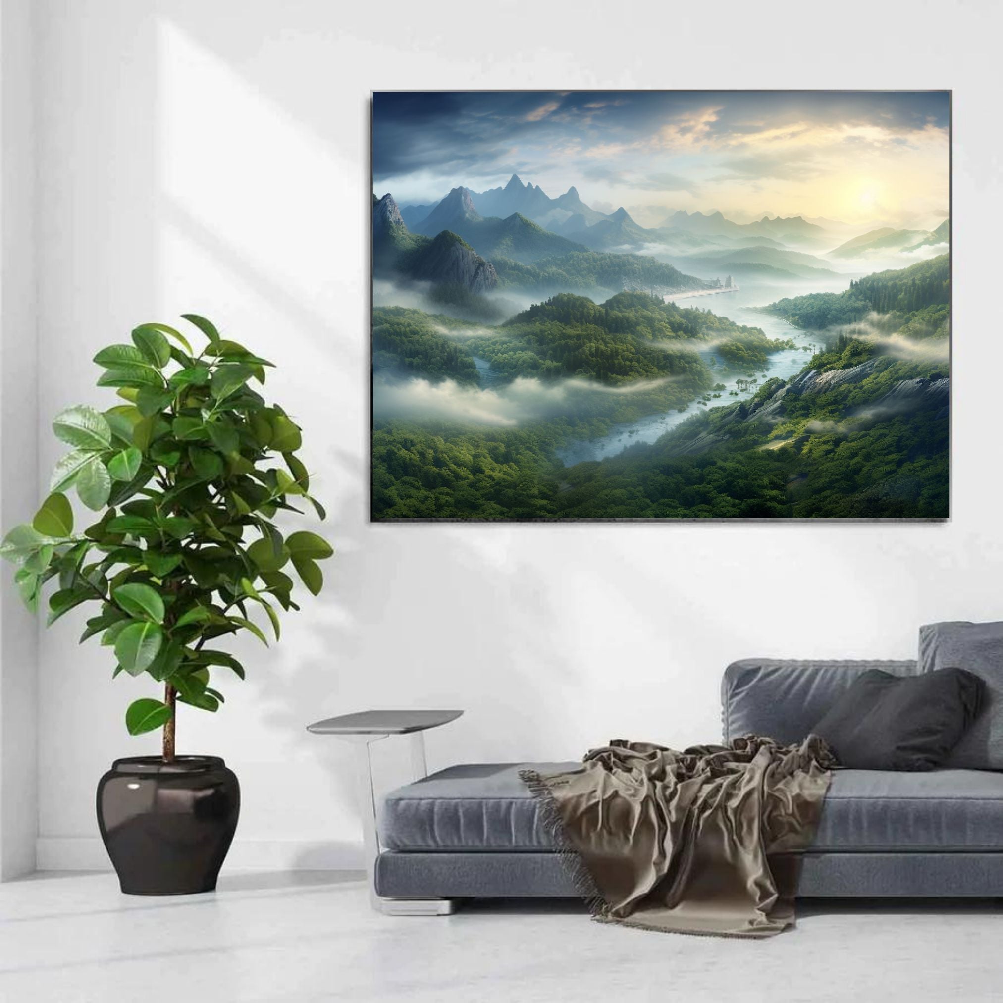 "DAWN'S WHISPER: THE MIST-CLAD MOUNTAINS" 2