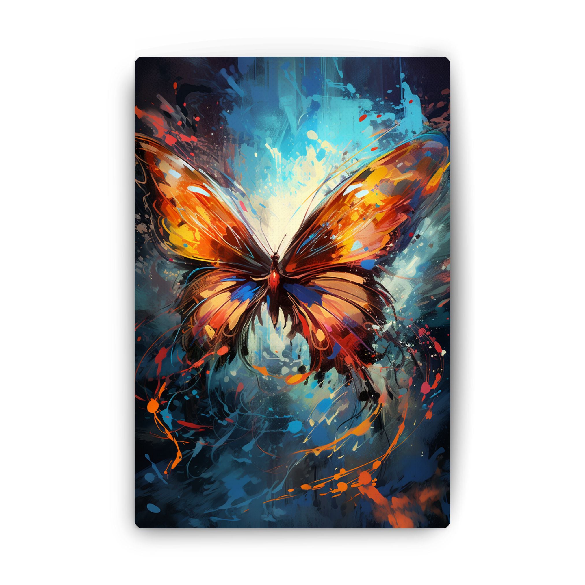"FLUTTER IN MOTION: DYNAMIC SPLASH BUTTERFLY"