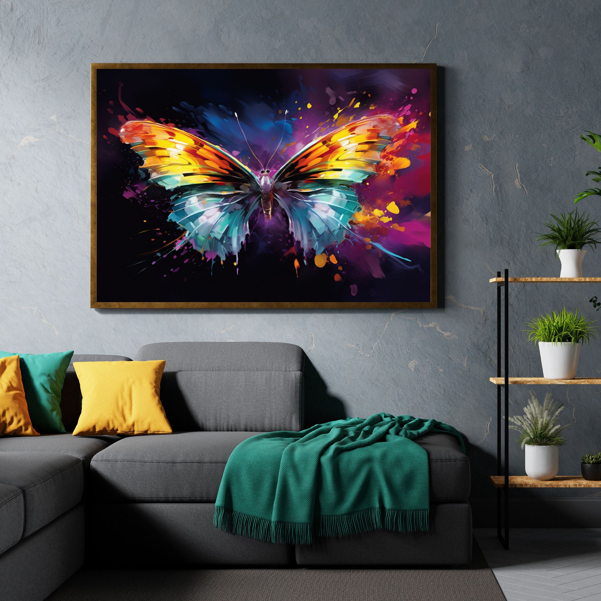 "FLUTTER IN MOTION: DYNAMIC SPLASH BUTTERFLY" 3
