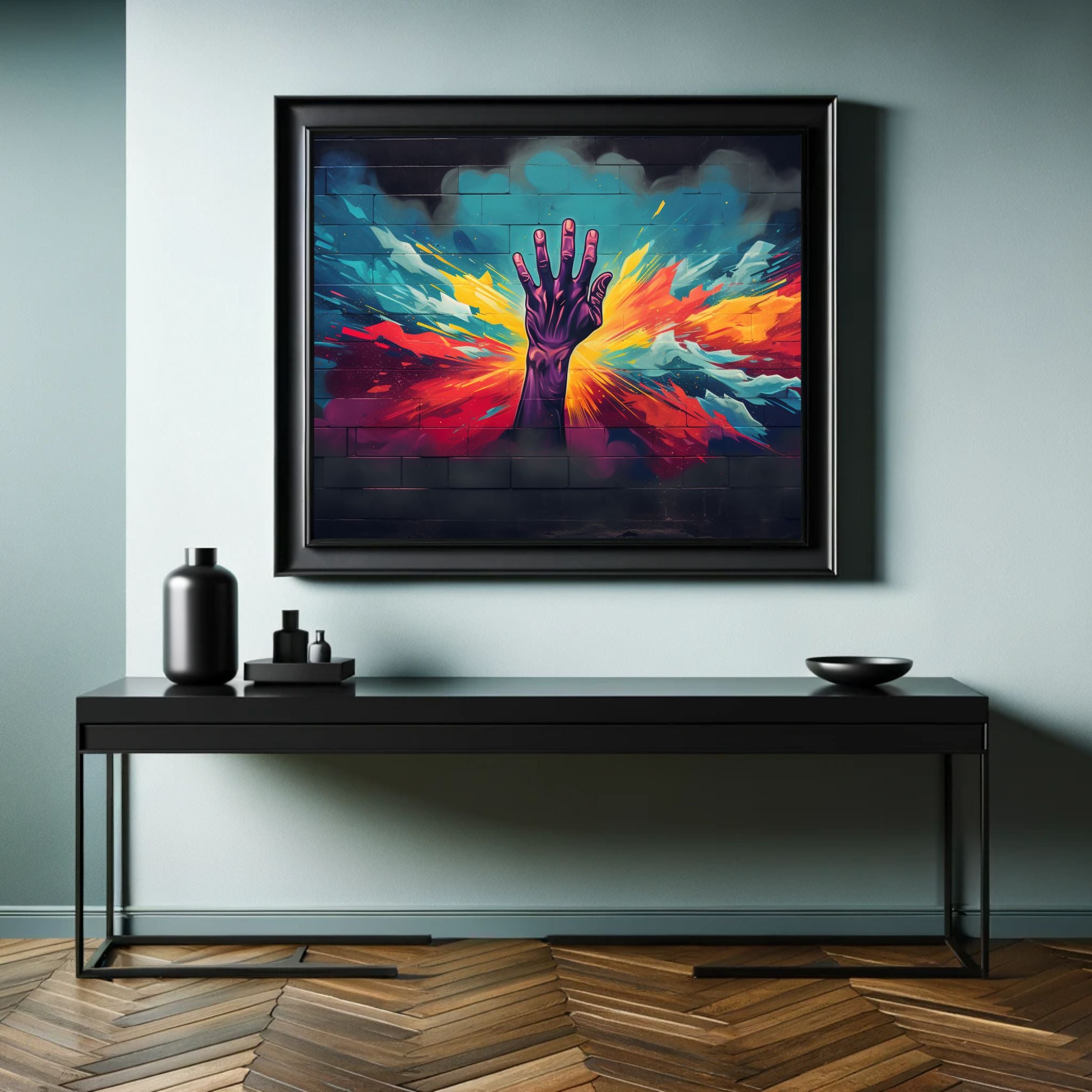 "HEAVENLY HUES: DIVINE SPRAY OF THE STREETS"