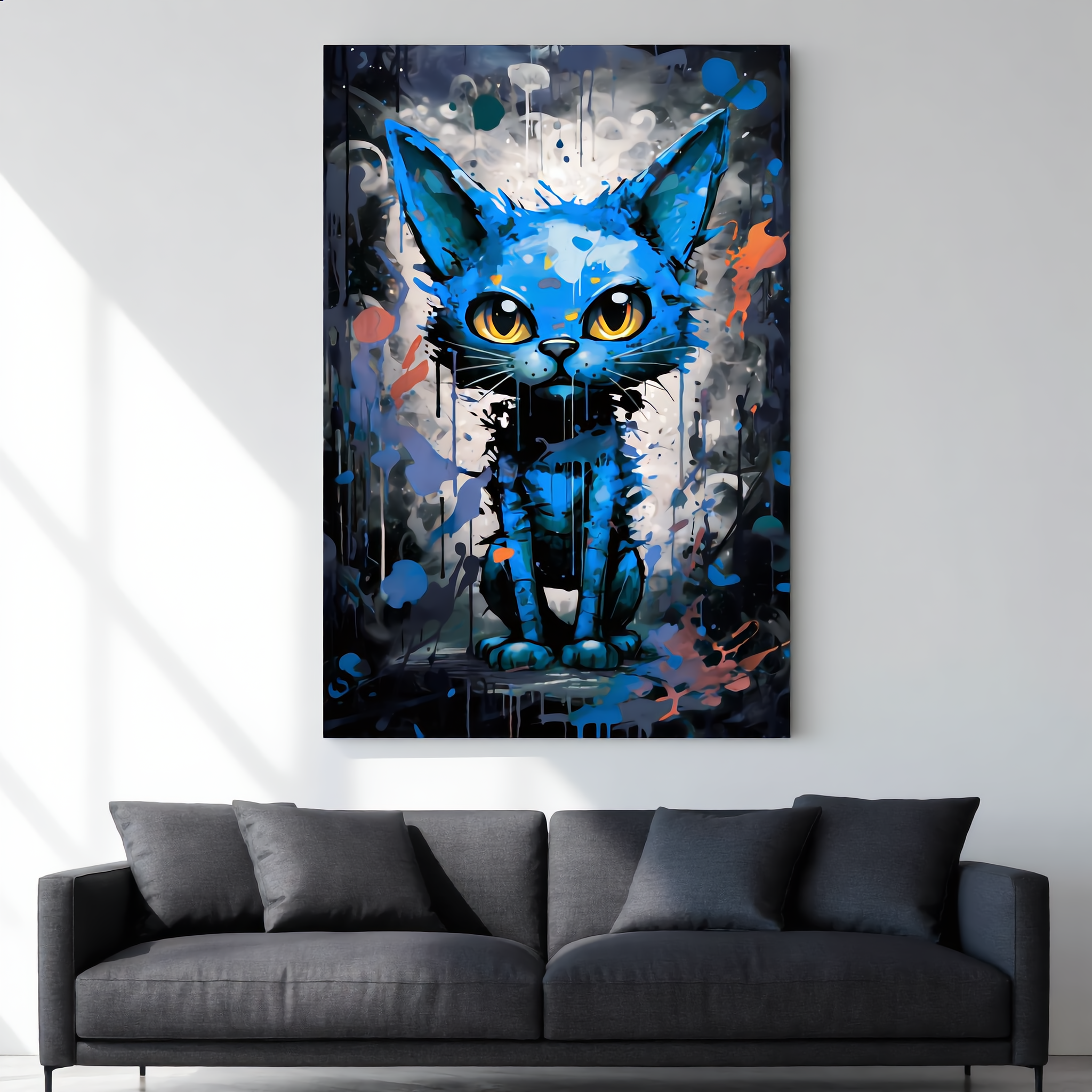 "URBAN CAT IN BLUE"