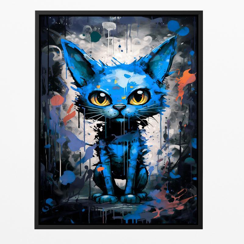 "URBAN CAT IN BLUE"