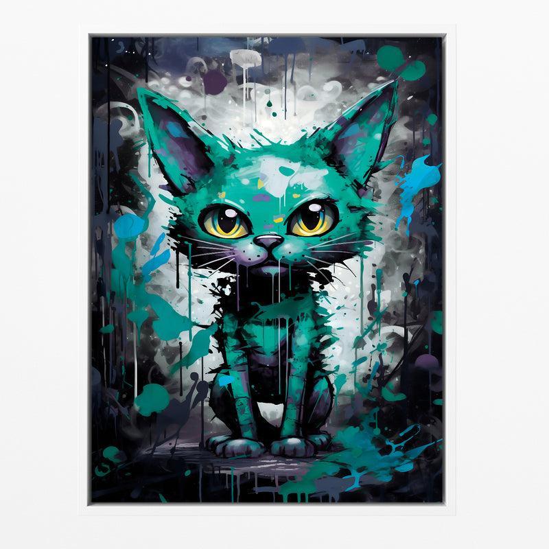 "URBAN CAT IN GREEN"