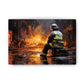 "EMBERS OF THOUGHT: THE FIREFIGHTER'S REFLECTION"