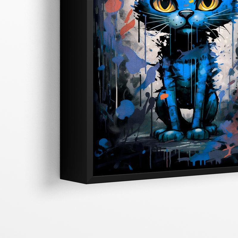 "URBAN CAT IN BLUE"