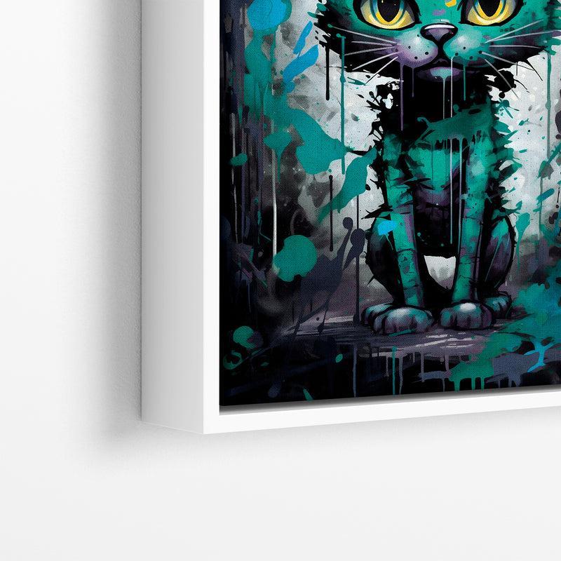 "URBAN CAT IN GREEN"